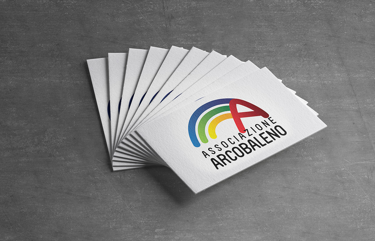 Grafica Brand identity, logo, immagine coordinata Associazione Arcobaleno