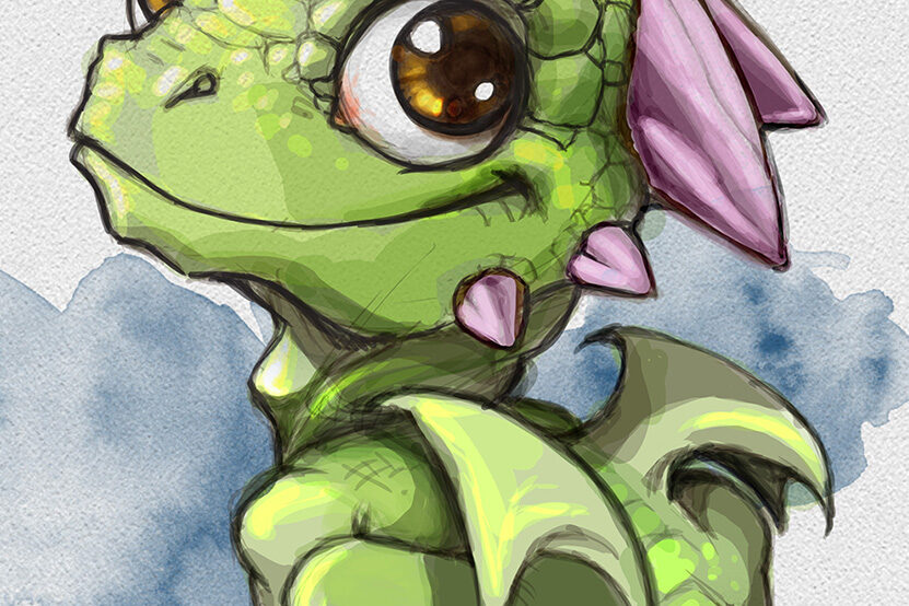 Digital Art Little Dragon