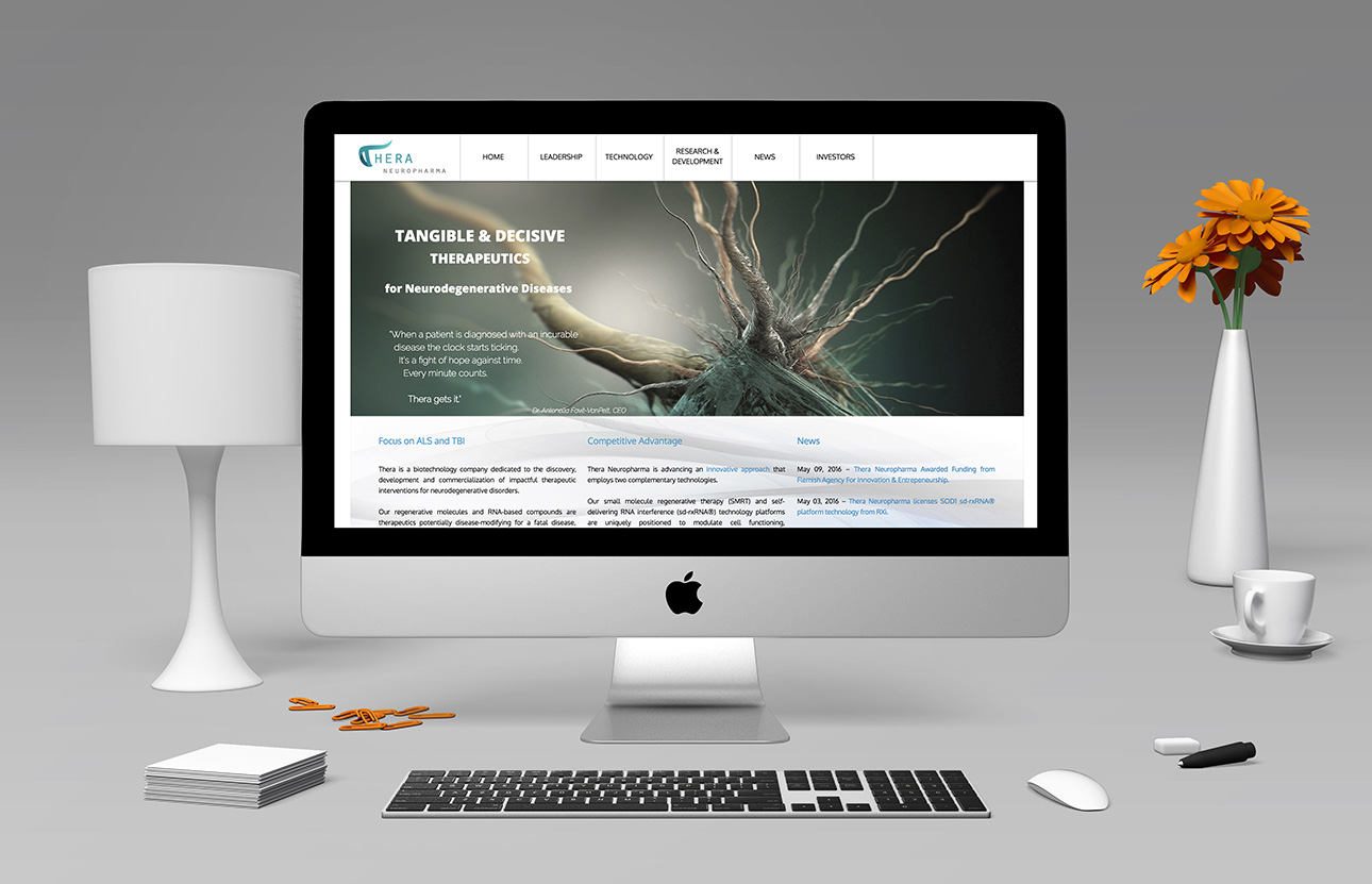 Web design e web develop Thera Neuropharma - progettazione e sviluppo di un sito web a layout responsive