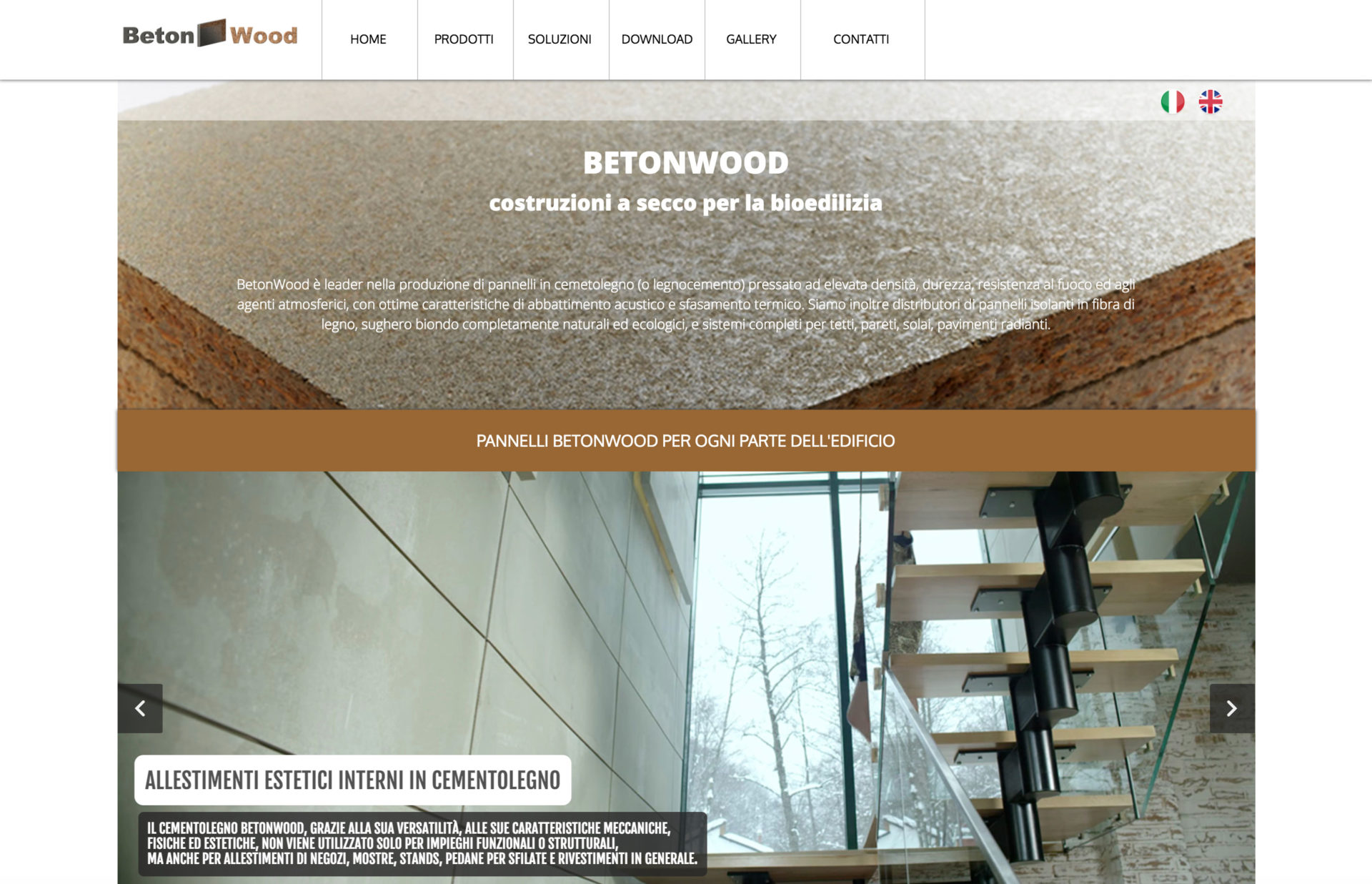 Web design e web develop BetonWood - progettazione e sviluppo di un sito web a layout responsive