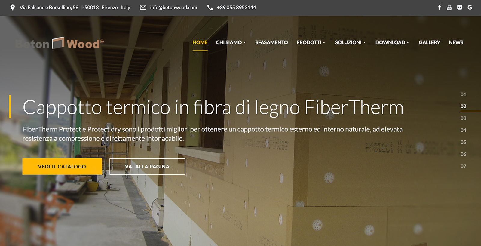 Web design e web develop Fibra di legno Fibertherm - progettazione e sviluppo di un sito web a layout responsive